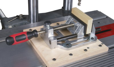 Sliding base lets you move & lock vise in position wherever you want it